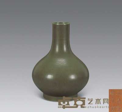 清光绪 茶叶末釉瓶 7.5×32.5cm